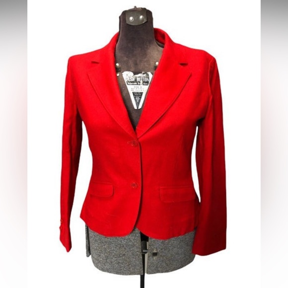 Pendleton Red Virgin Wool Vintage Blazer Jacket Sz S - Picture 1 of 9